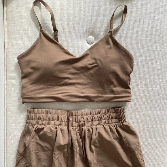 H&M Move Brown Longline Sports Bra size S-M - Picture 1 of 4